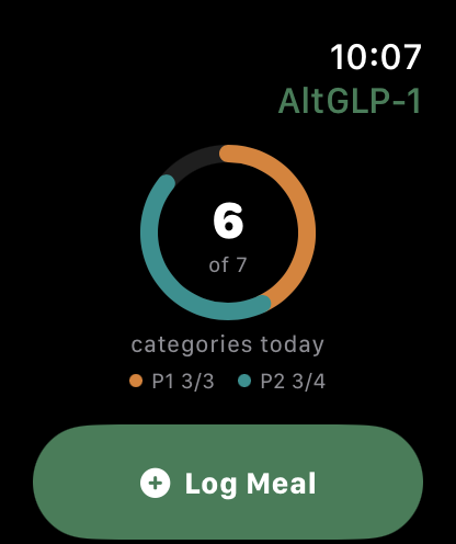 Apple Watch companion showing dual-arc coverage ring